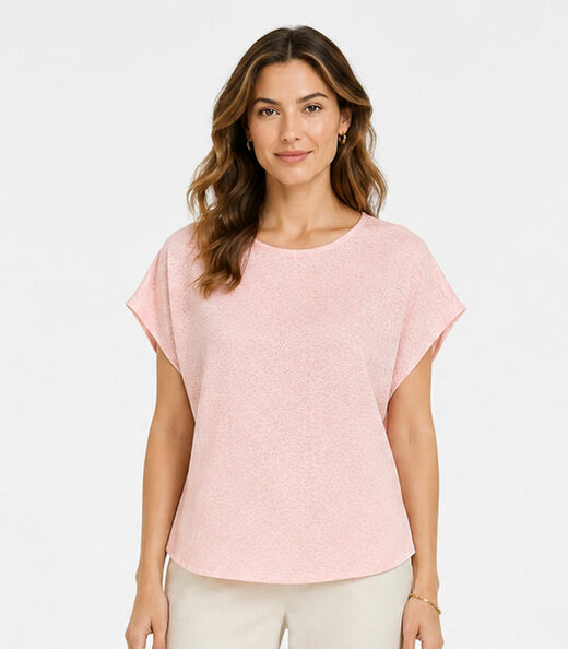 Image_Blusa Feminina Malha Jacquard Vulca Infinita Cor Rosa