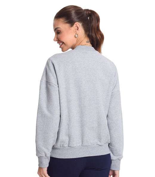 Jaqueta Feminina Básica de Moletom Rovitex Cinza