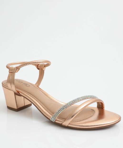 Image_Sandália Feminina Salto Grosso Metalizada Beira Rio Rosê