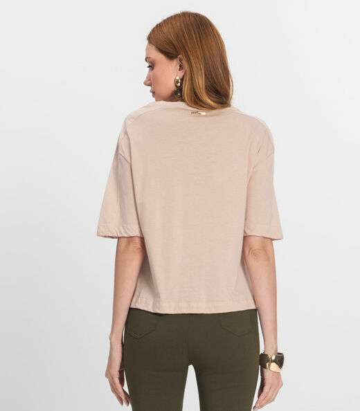 T- Shirt Feminina Manga Curta Endless Rosa
