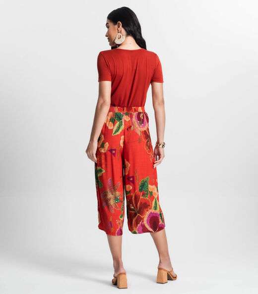 Calça Pantacourt Infinita Cor Laranja