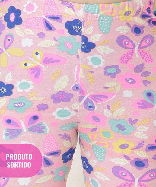 Calça Sortida Infantil Legging Estampada Marisa Tam 4 a 10