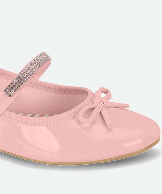 Sapatilha Infantil Boneca Verniz Strass Molekinha 