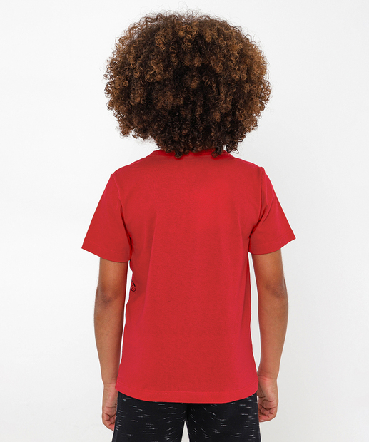 Camiseta Infantil Homem Aranha Marvel Tam 4 a 10 Vermelho