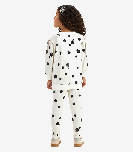 Conjunto Blusão com Legging Malha Soft Rovi kids Bege