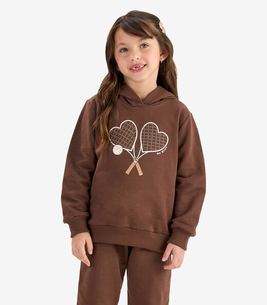 Conjunto Blusão com Calça Moletom Rovi Kids Marrom