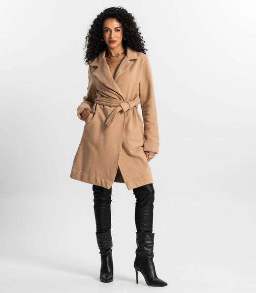 Trench Coat Feminino Rovitex Marrom