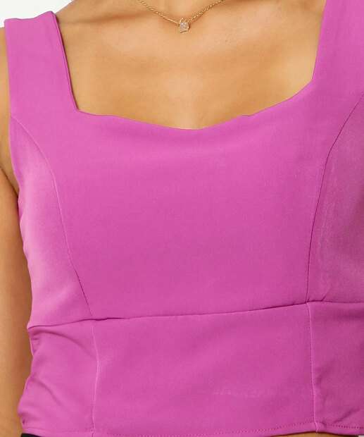 Blusa Cropped Feminina Lastex Marisa