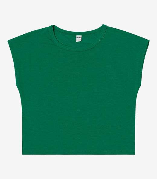 Blusa Básica Feminina Viscotorcion Rovitex Verde