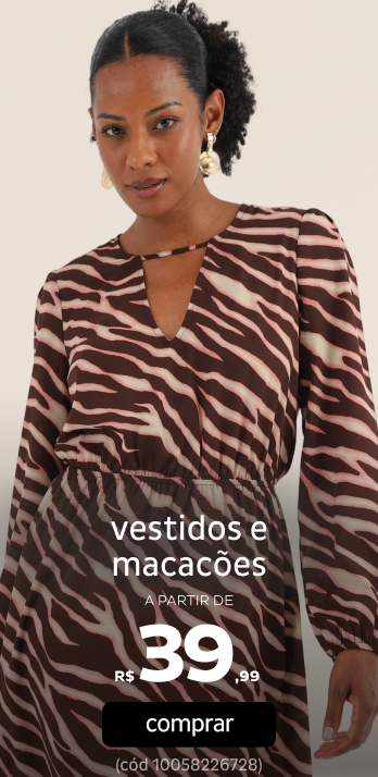 Vestidos e Macacões a partir de R$39,99