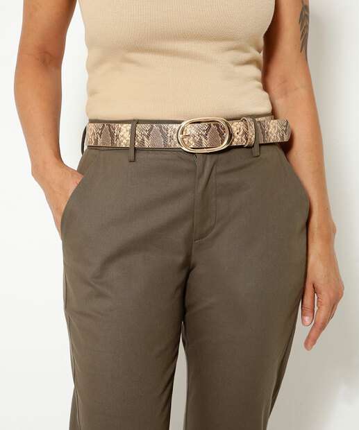 Cinto Feminino Fivela Estampado Marisa