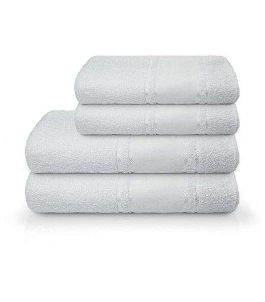 Toalha De Rosto Pinta E Borda Camesa Branco