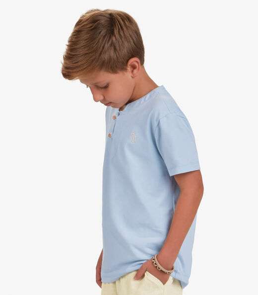 Conjunto Camiseta com Bermuda Menino Trick Nick Azul