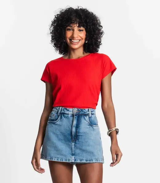 Image_Blusa Feminina Ribana Canelada Básica Rovitex Laranja