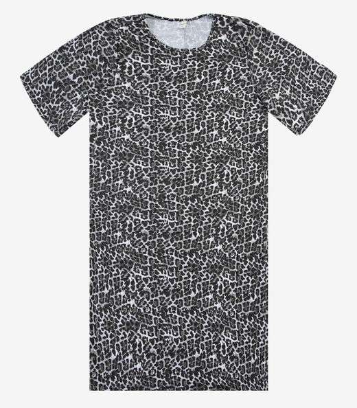 Vestido Curto Estampado Feminino Rovitex Preto