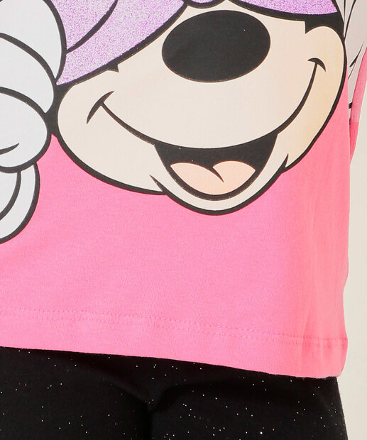 Camiseta Infantil Manga Curta Minnie Disney Tam 4 a 10 
