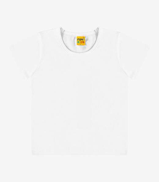 Blusa Básica Infantil Feminina Rovitex Kids Branco