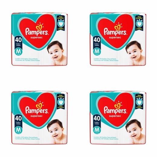 Image_Kit 4 Fraldas Pampers Supersec M c/40 Unidades cada