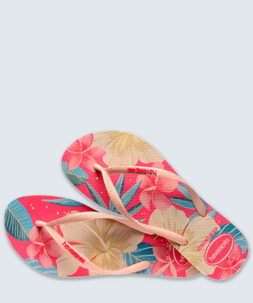 Chinelo Havaianas Feminino Slim Floral 