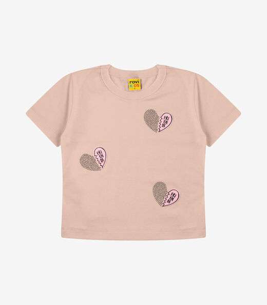 Image_T-Shirt Feminina Meia Malha Rovi Kids Rosa