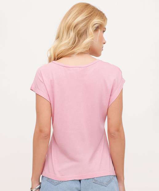 Blusa Feminina Estampa Flores Manga Curta Marisa