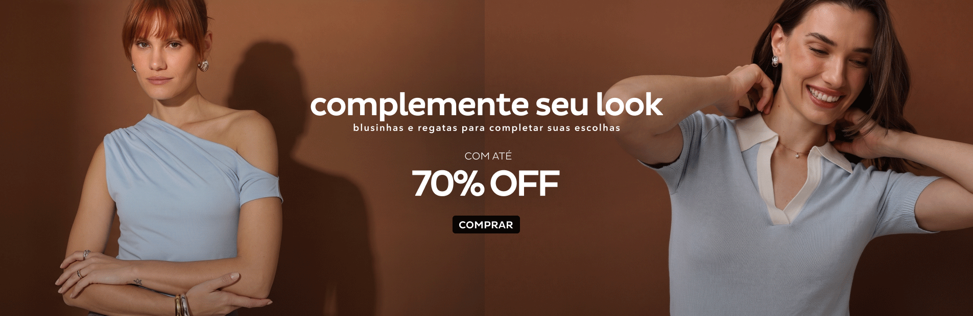 Complemente seu look com até 70% OFF