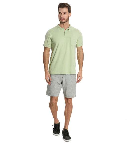 Camisa Masculina Polo Básica Rovitex Verde