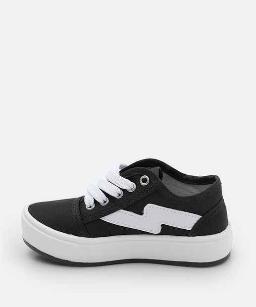 Tênis Infantil Casual Brilho Ortobessa Preto