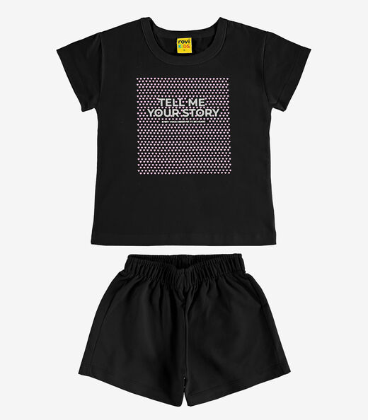 Image_Conjunto Blusa com Shorts Meia Malha Rovi Kids Preto