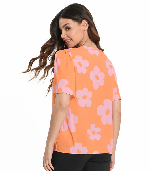 Blusa Feminina Estampada Endless Laranja