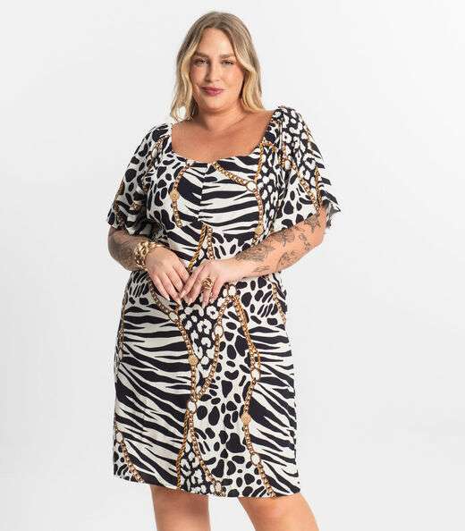 Vestido Curto Ciganinha Secret Glam Branco