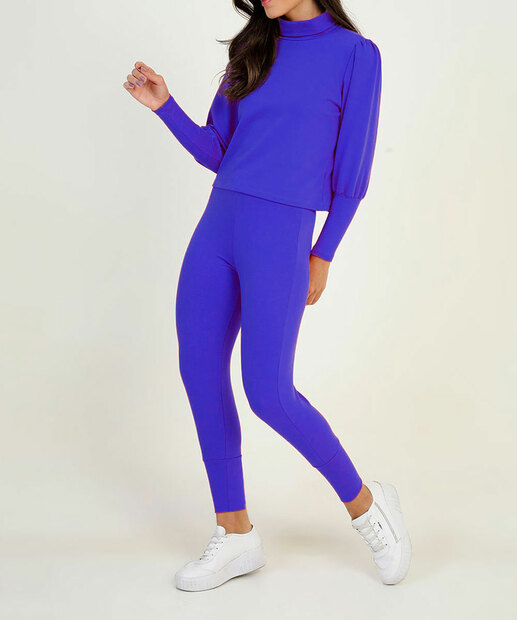Conjunto Feminino Moletinho Manga Longa Bufante