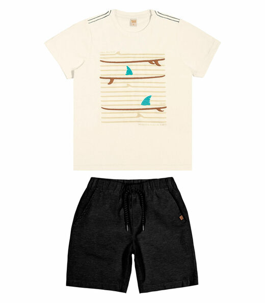 Conjunto Infantil Masculino Sea Trick Nick Bege