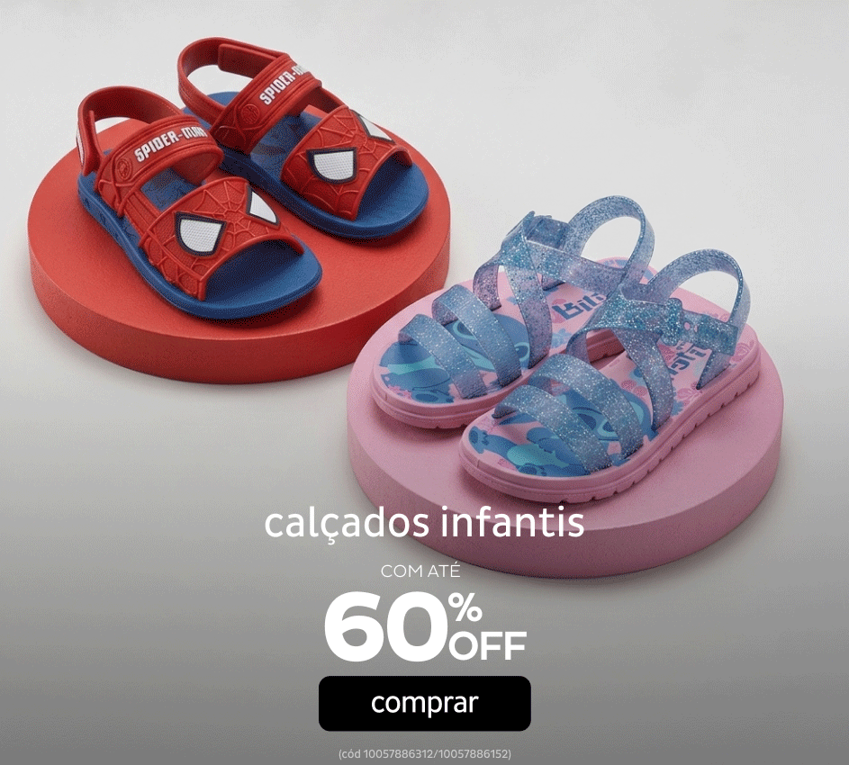 Calçados Infantis com até 60%OFF
