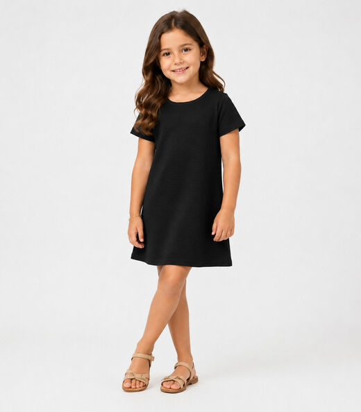 Vestido Infantil Menina Em Malha Puvil Select Preto