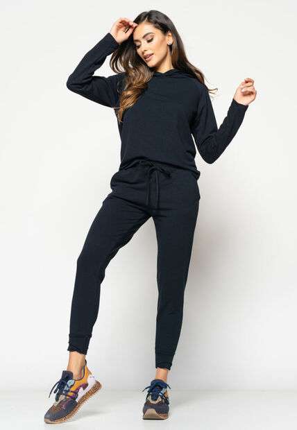 Image_Calça  Comfy Jogger  Moletinho Preta Salvatore Fashion