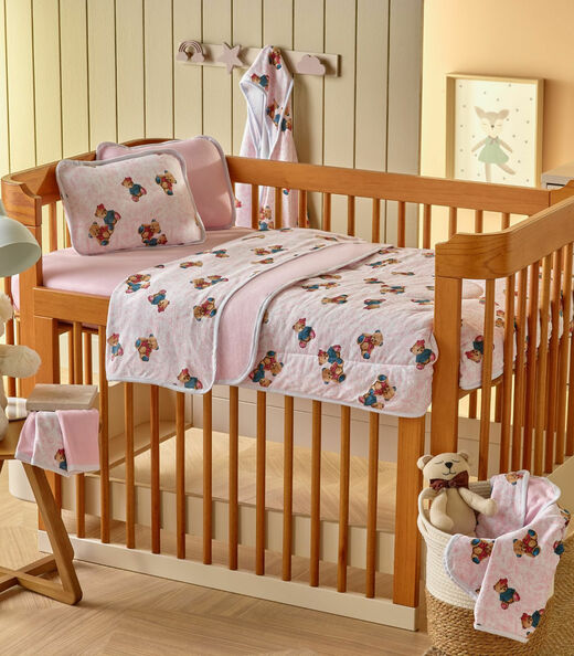 Fronha Avulsa Baby Estampada Vivaldi Rosa