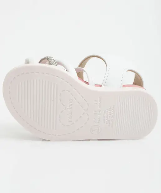 Sandália Infantil Strass Molekinha Branco