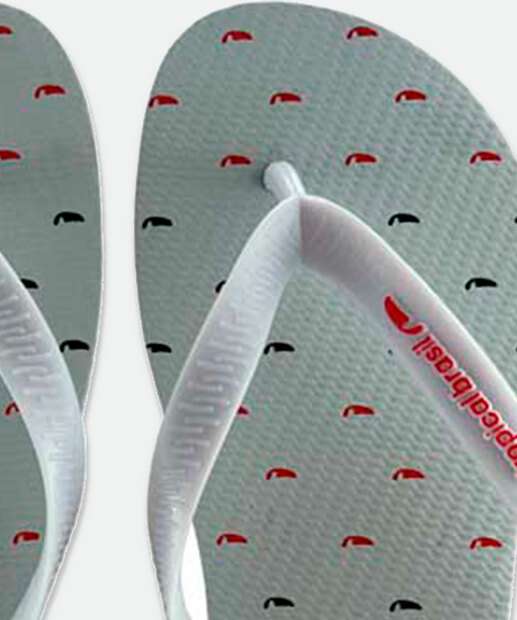 Chinelo Masculino Estampado Tropical Brasil