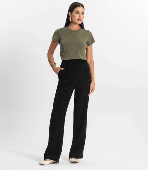 Blusa Feminina Cotton Leve Básica Rovitex Verde