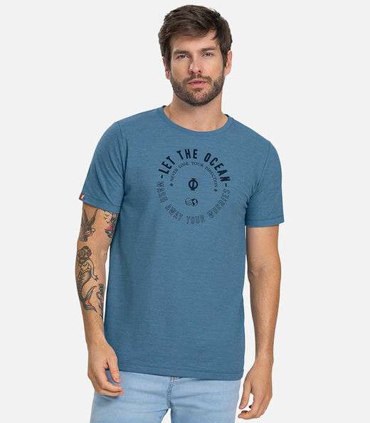 Camiseta Masculina Diametro Azul