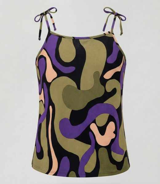 Blusa De Alça De Laço Infinita Cor Preto