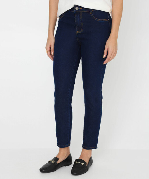 Calça Feminina Jeans Cigarrete Sawary Azul