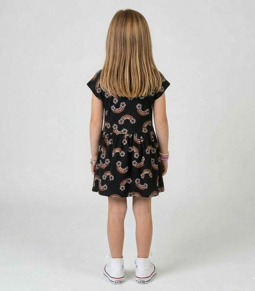 Vestido Infantil Estampado Select Preto