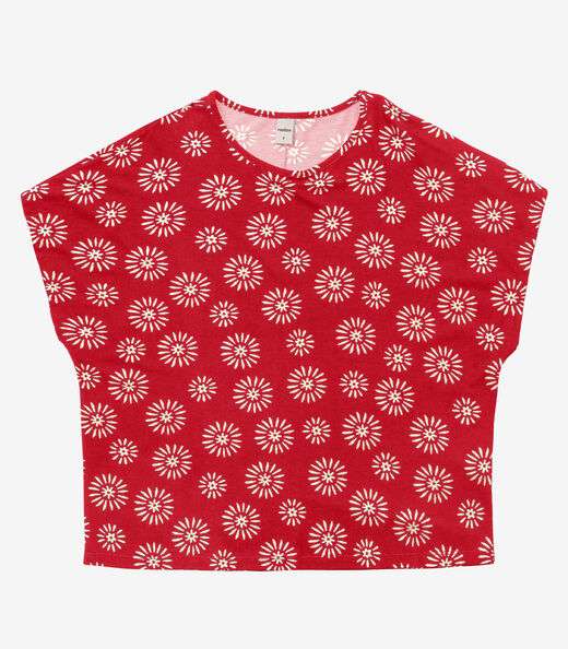 Blusa Feminina Estampada Rovitex Vermelho