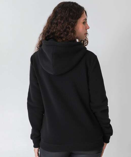 Casaco Feminino Moletom Flanelado Marisa Preto