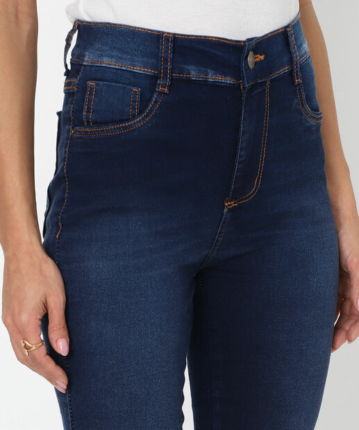 Calça Feminina Jeans Cigarrete Sawary Azul