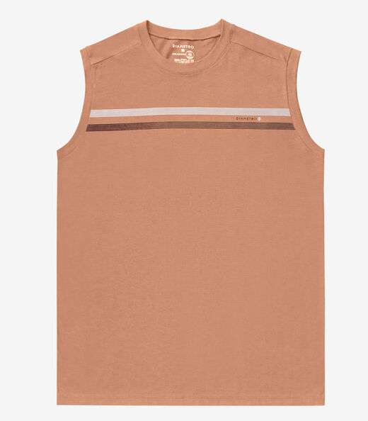 Regata Masculina Meia Malha Diametro Marrom