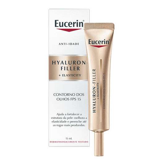 Creme Anti-idade Eucerin Hyaluron-Filler e Elasticity Olhos FPS 20 - 15ml