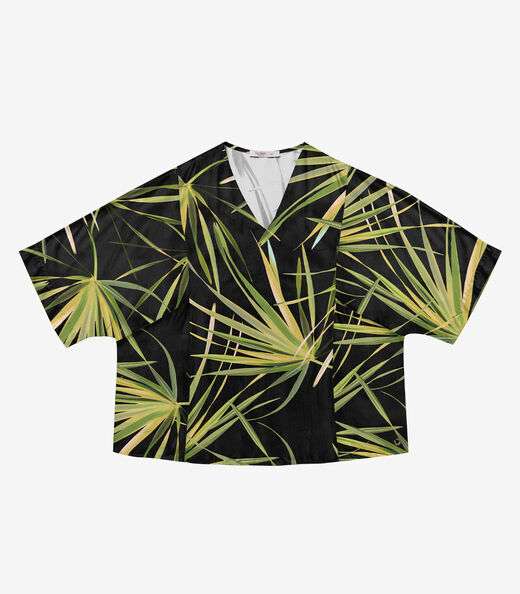 Blusa Feminina Manga Curta Secret Glam Preto